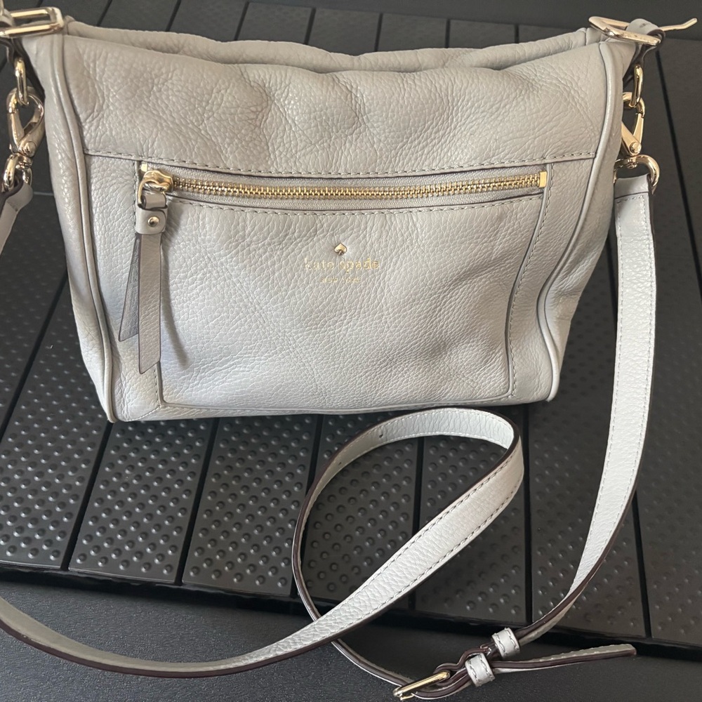 Kate Spade Gray Leather Crossbody Bag